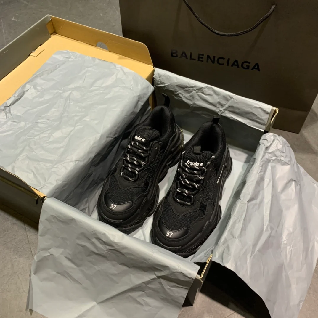 Li Shi - Папины кроссовки - Подошва с воздушной подушкой - Черные