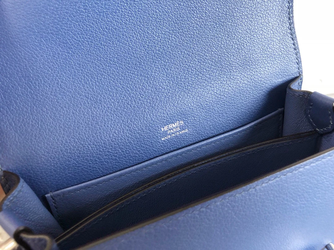 Hermes Roulis 19 Синий с серебряной пряжкой