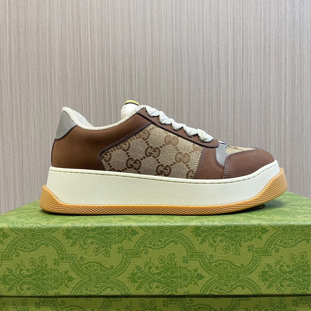 Новинка Gucci 2023 года - Туфли на платформе Dirty Shoes - Модель Monogram