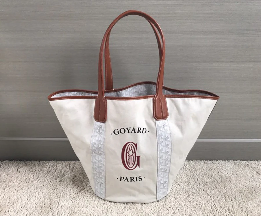 Новинка 2018 года от Goyard - в стиле Сунь Цзяня - двусторонняя пляжная сумка - белая