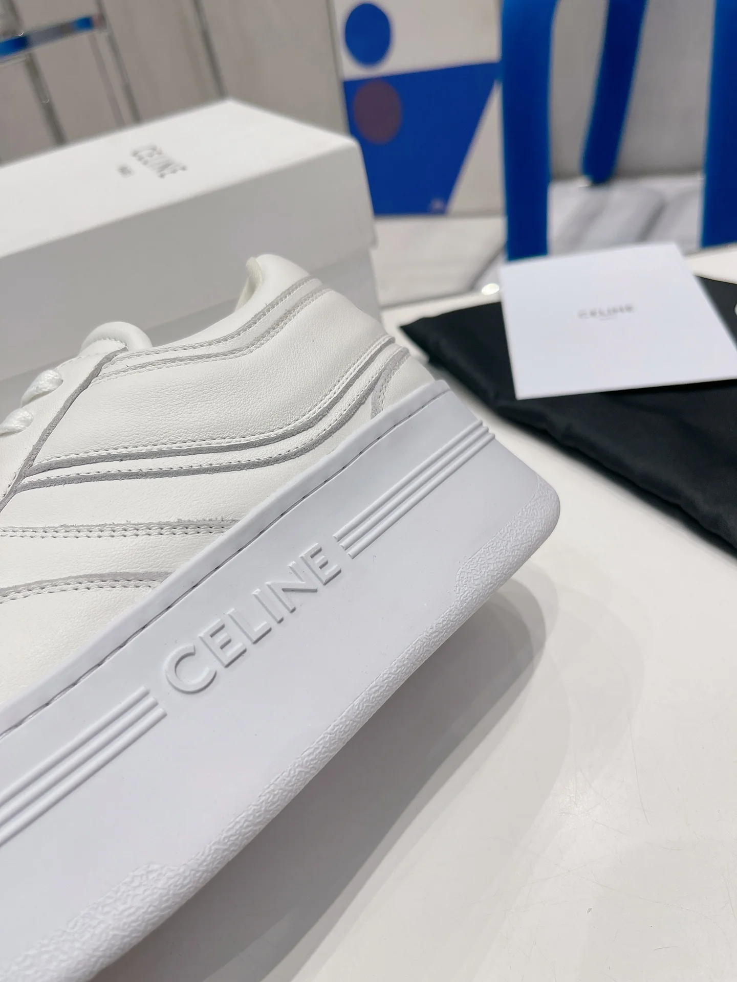 Белые кроссовки на платформе Celine - повседневная обувь, спортивная обувь - 1