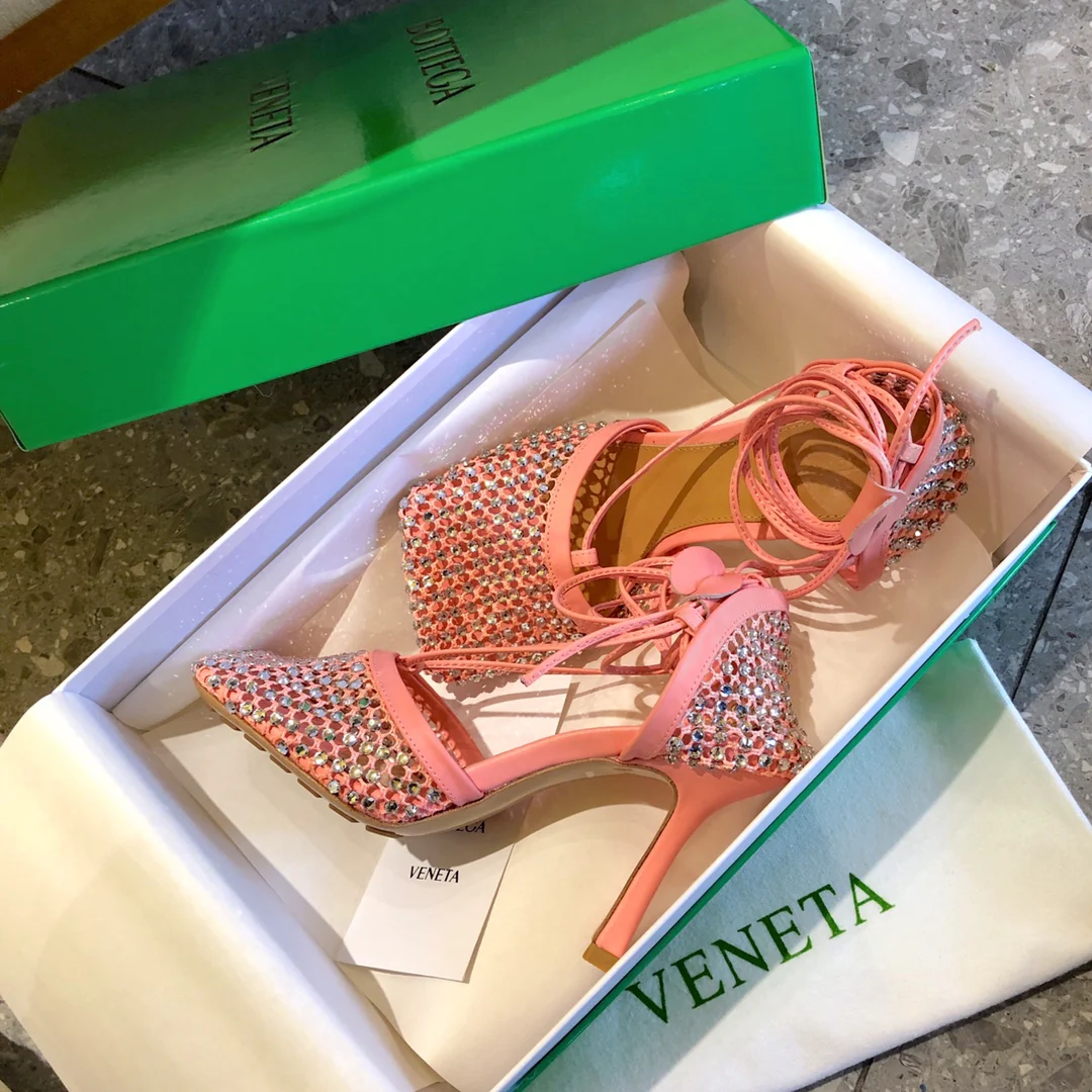 BV - Туфли-лодочки на шпильке с квадратным носком - Розовые