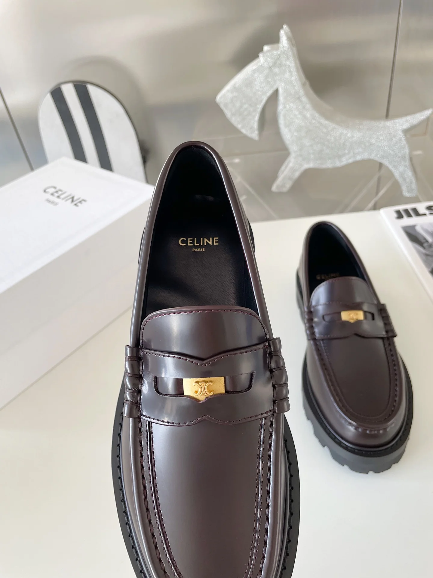 Обувь Celine - Celine - фурнитура, пряжка - кожа - лоферы на плоской подошве