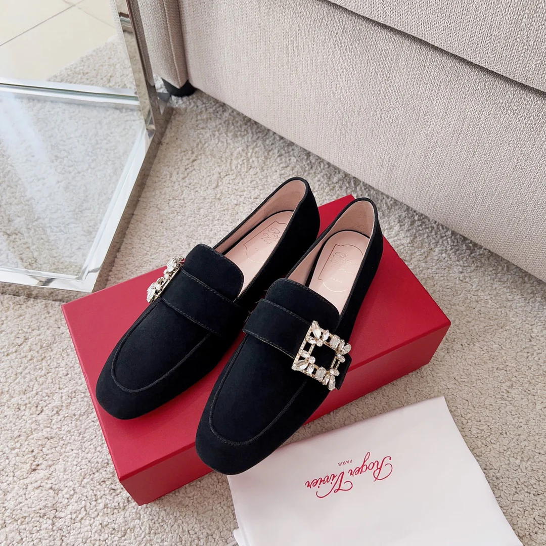 Обувь RV - Лоферы Versailles с ромбовидной пряжкой - черные