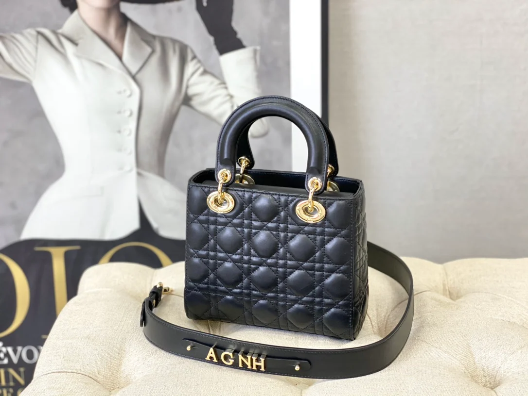 Сумка Dior Lady Dior - сумка Princess Dior с четырьмя отделениями - 20 см - черная