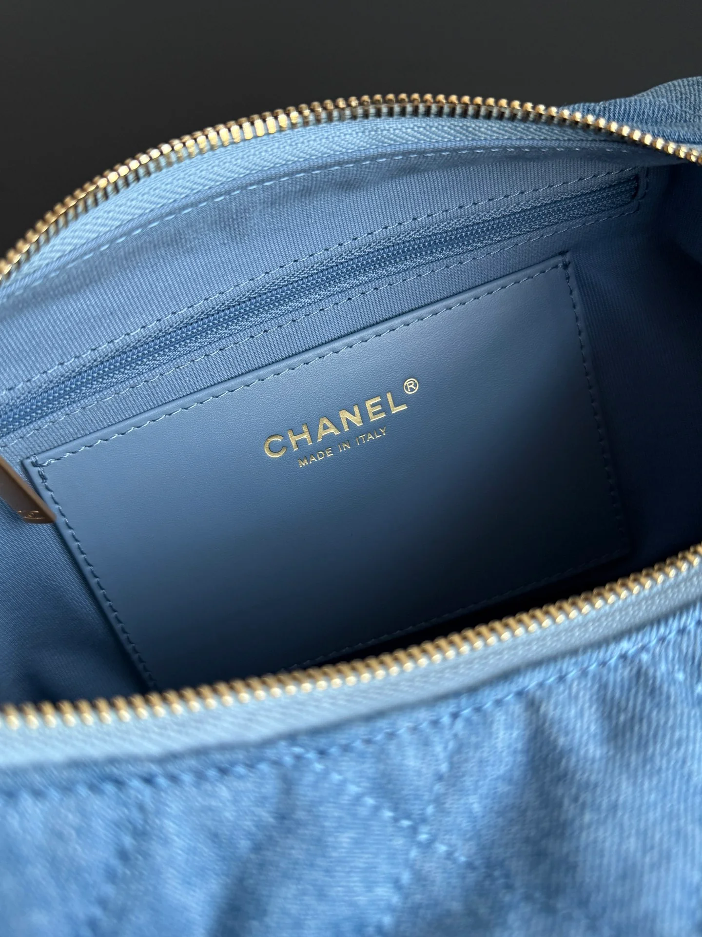 Chanel 25 Chobo Denim Small - Light Blue