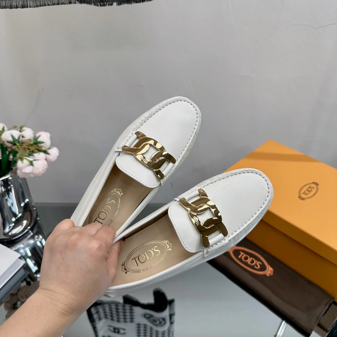 Tods - Лоферы - Металлический белый