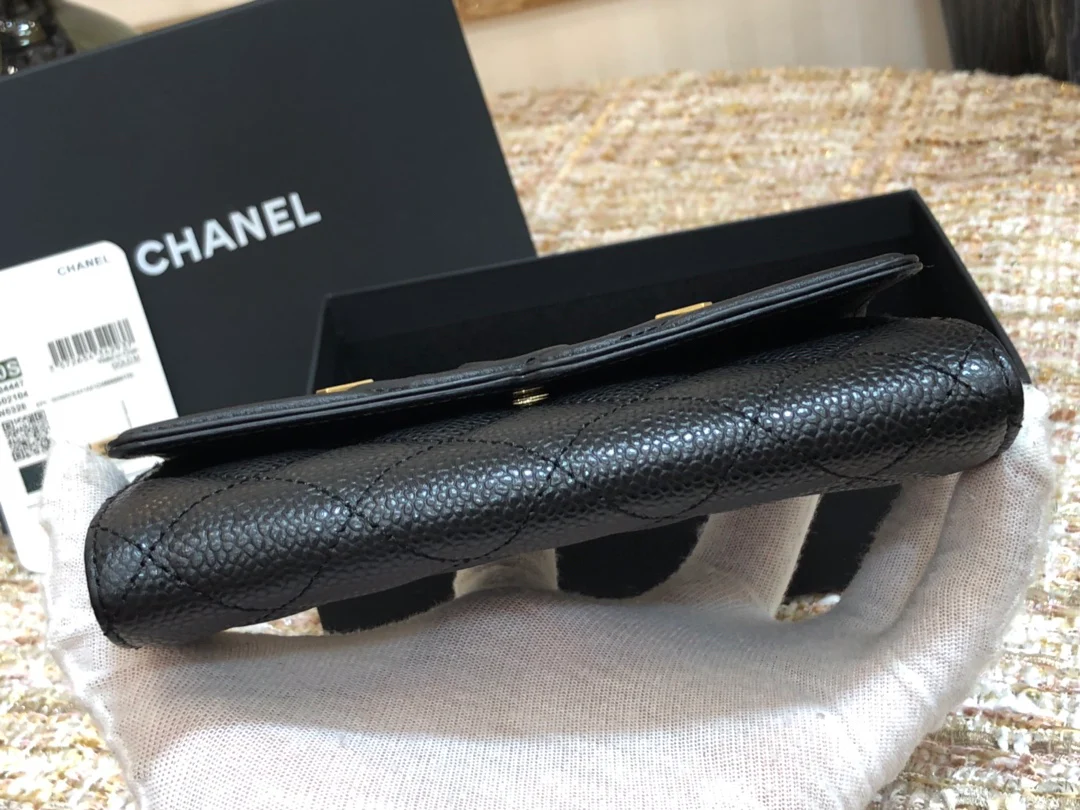 Chanel - Винтажная кожаная сумка CC - Застежка-клипса с откидной крышкой - Винтажная фурнитура