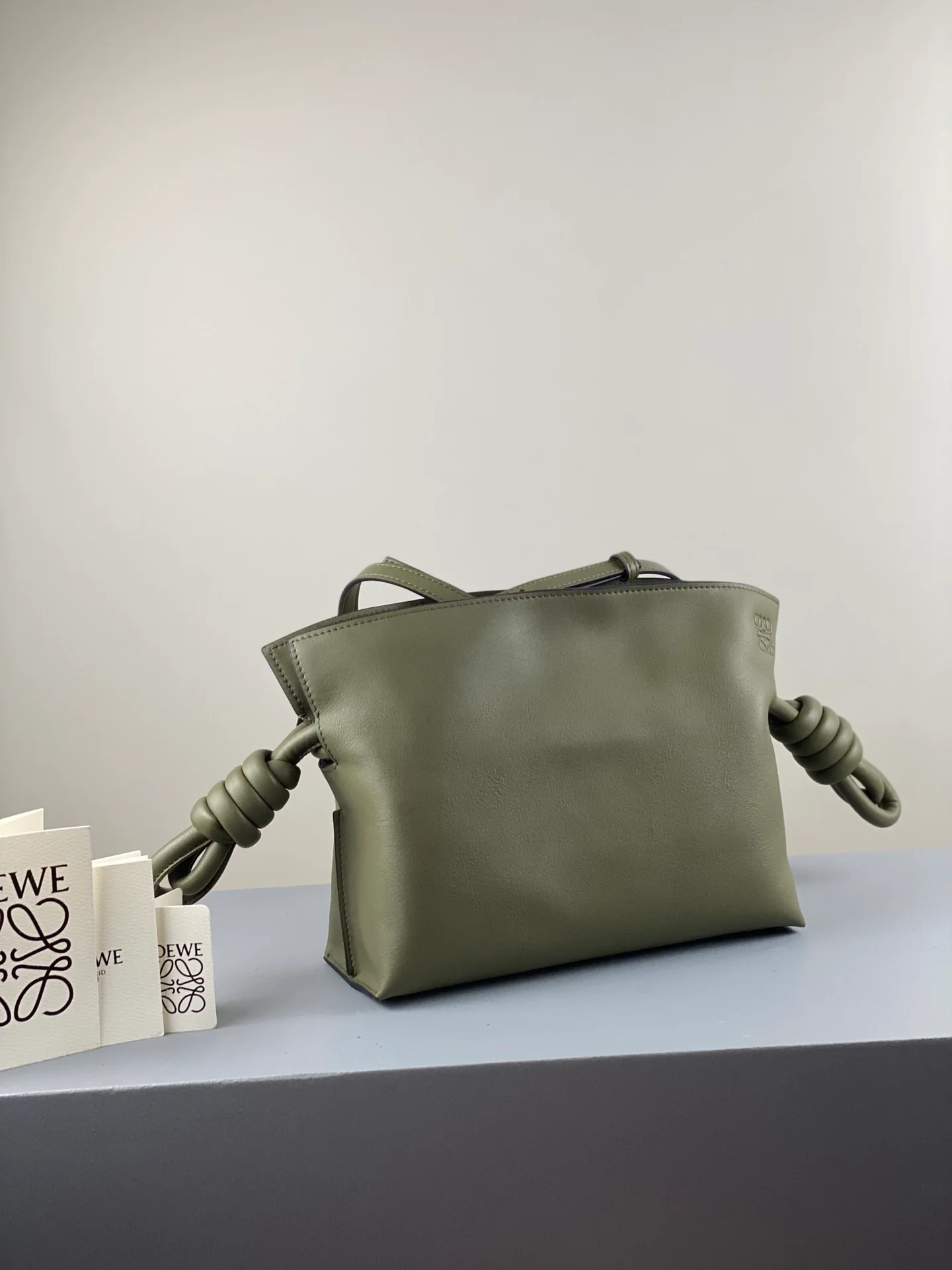 Loewe 2020 Upgraded Flamenco Mini Leather Avocado Green