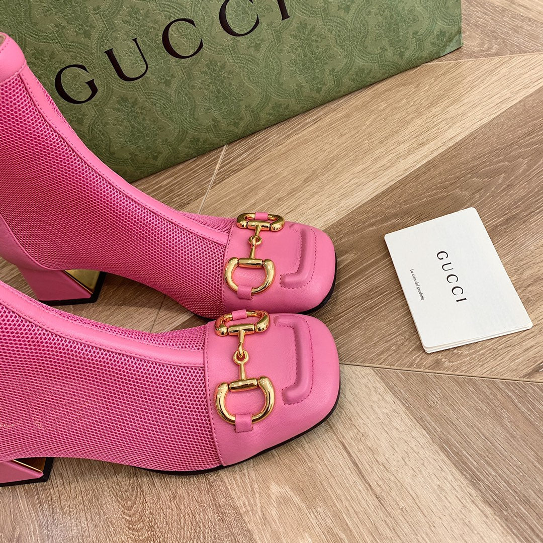 Ботильоны Gucci Street с квадратным носком и пряжкой на низком каблуке