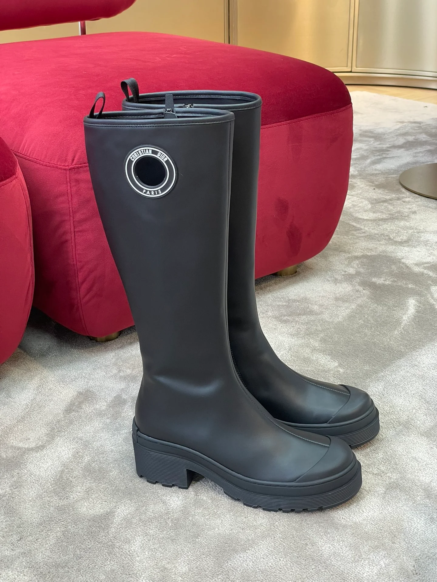 Новинка сезона осень/зима 2022 от Dior - Ботинки на платформе - Черные