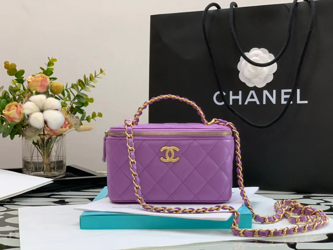 Весенне-летняя коллекция Chanel - Браслет с буквой - Квадратная коробка - Фиолетовый