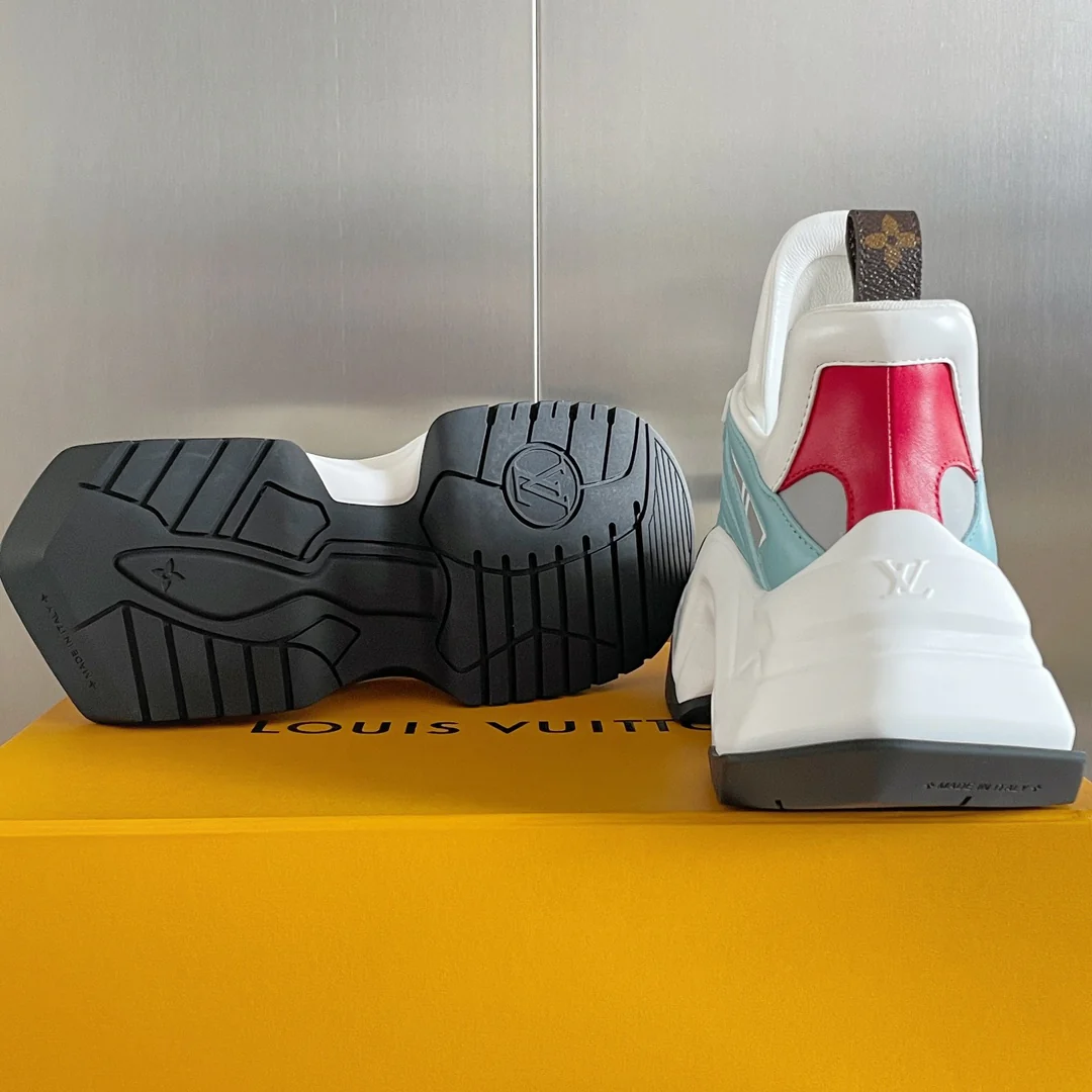 Новинка LV 2023 года - Серия Archlight 2-0 на платформе - Кроссовки/?папины кроссовки? - Серо-голубые