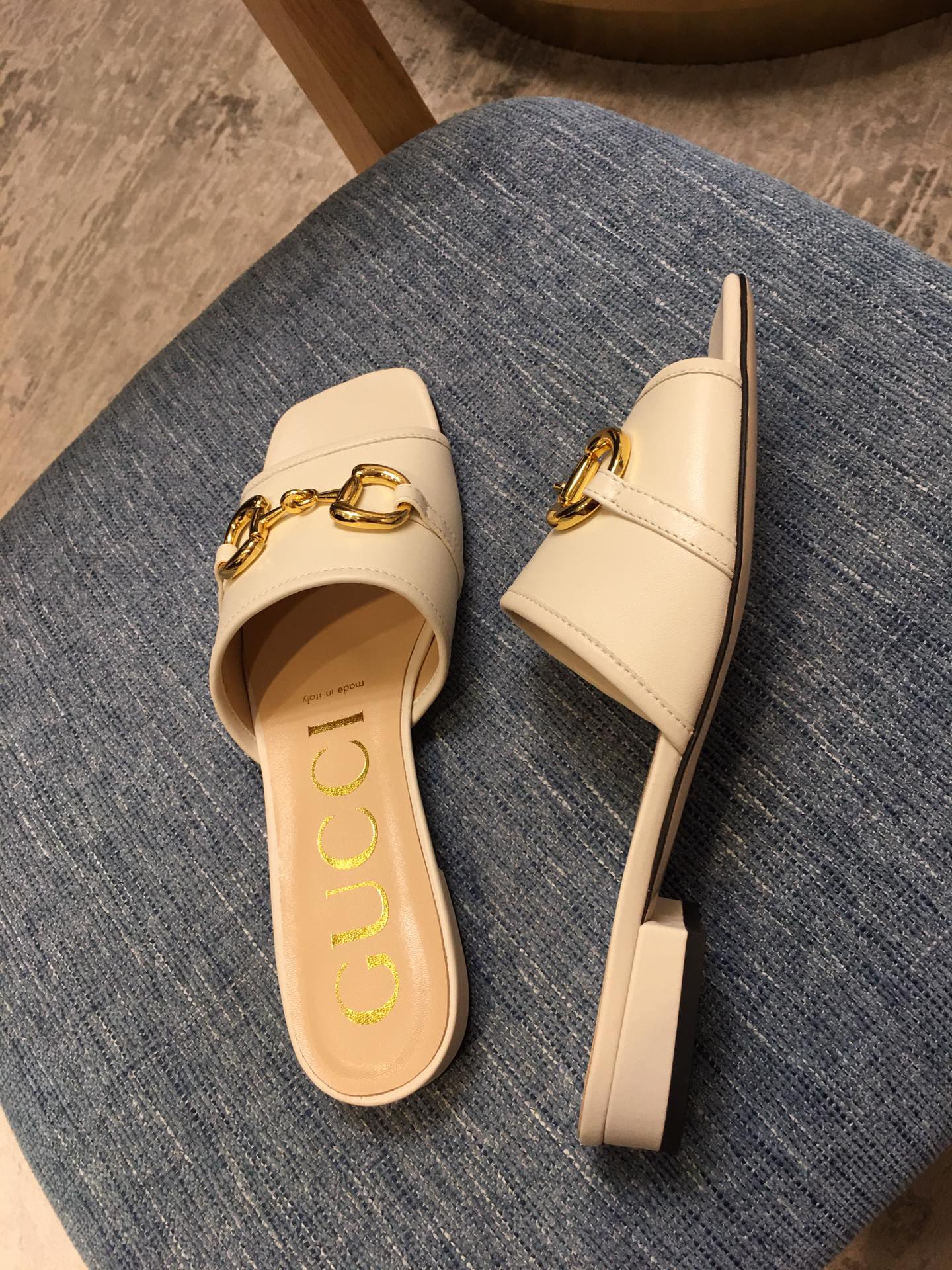 Gucci - Металлическая цепочка - Квадратный носок - Тапочки