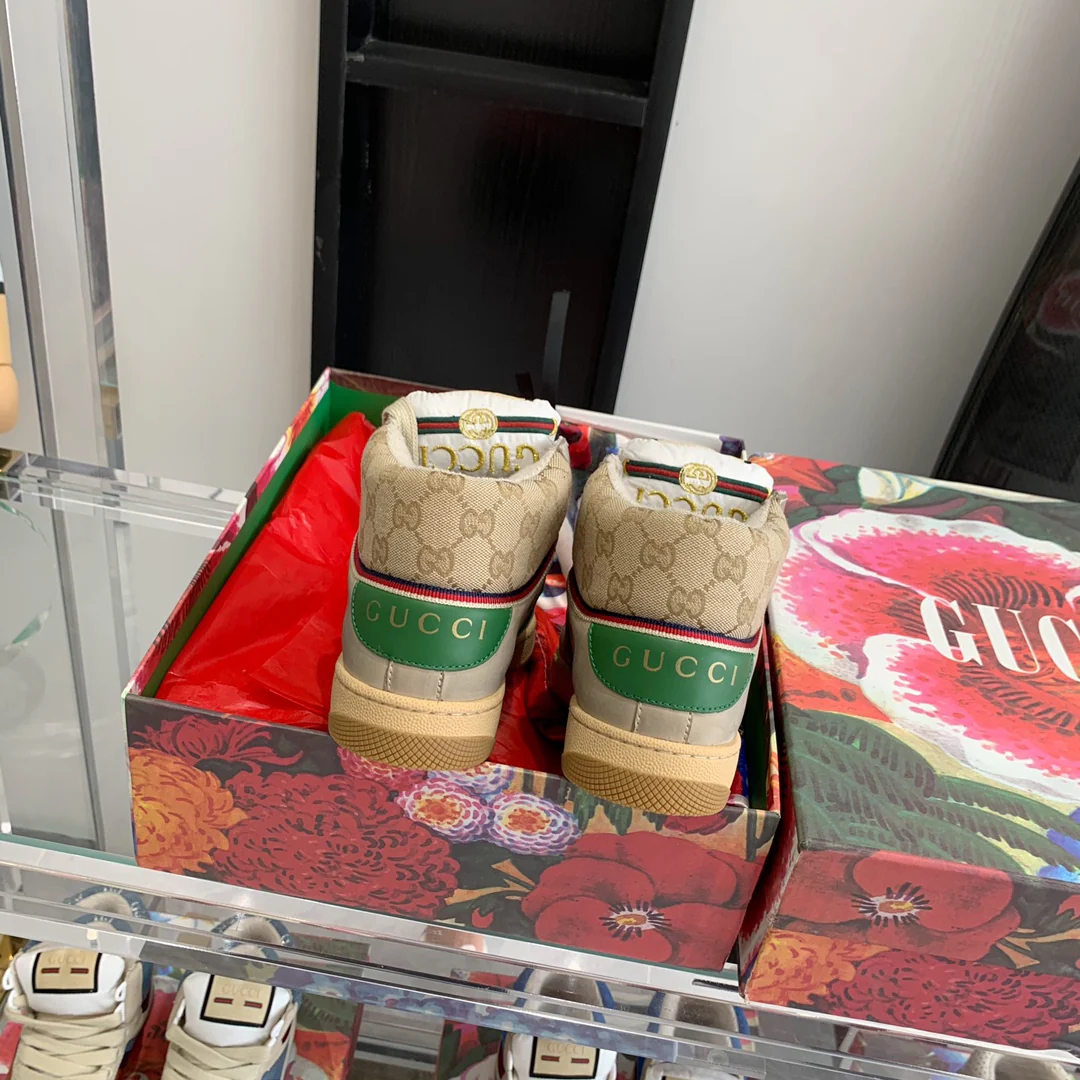 Высокие кроссовки Gucci - потертые кроссовки - обувь для скейтбординга