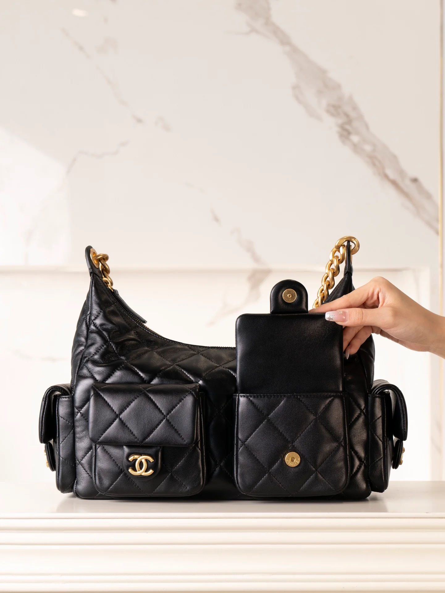 Chanel - Большой размер в стиле хиппи - Черный