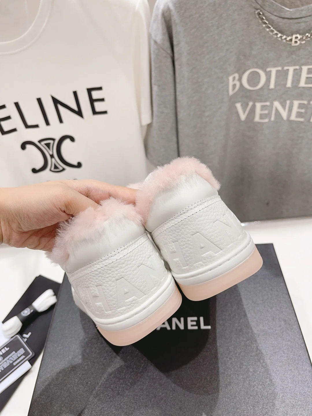 Повседневные туфли на платформе Chanel 2024 — розовые