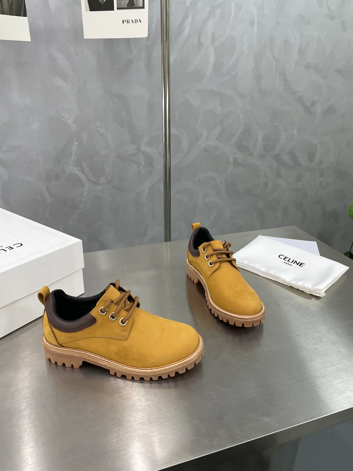 Низкие кроссовки Celine Rider - унисекс - цвет хаки