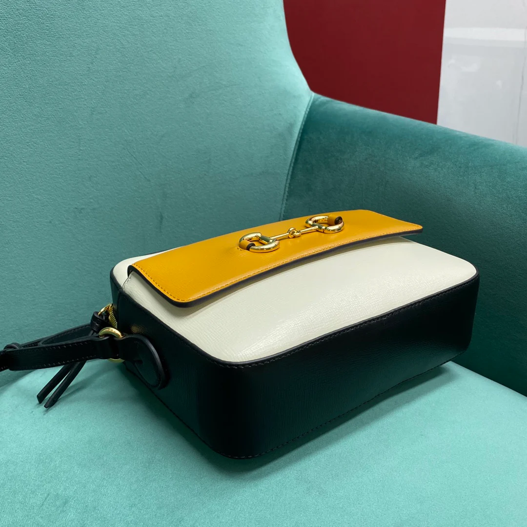 Сумка для фотоаппарата Gucci 1955 с пряжкой в ??виде подковы - 6