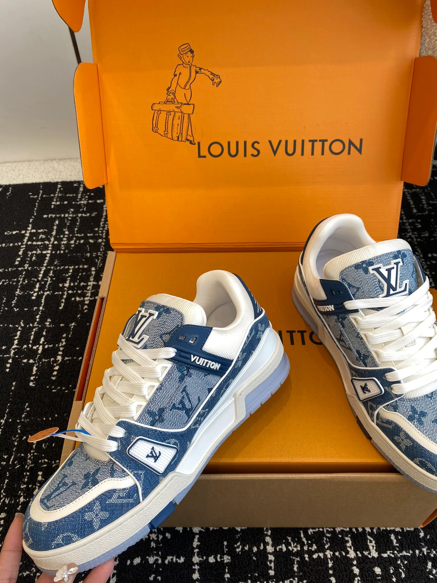 Скейтбордные кроссовки LV-2024 - синие