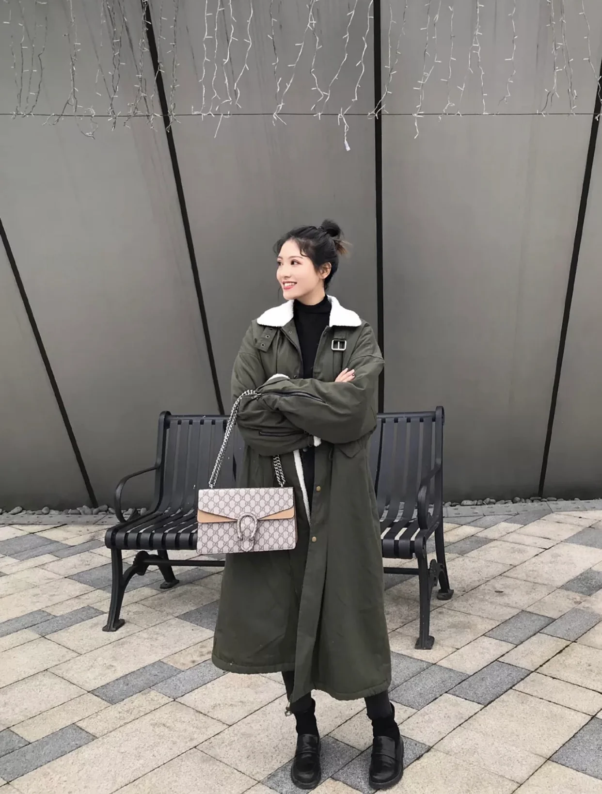 Gucci-经典酒神包-上身图分享