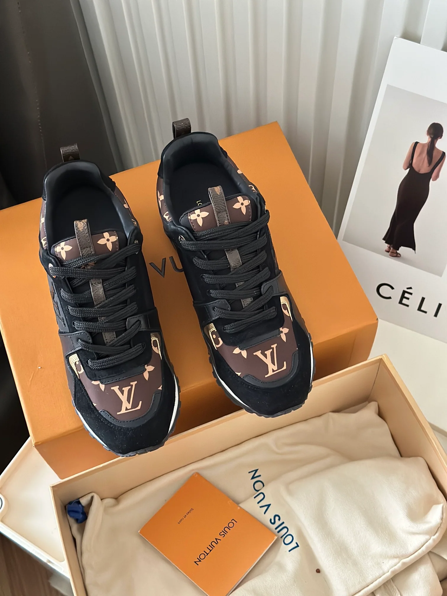 Кроссовки LV Runaway - серия Monogram - черные