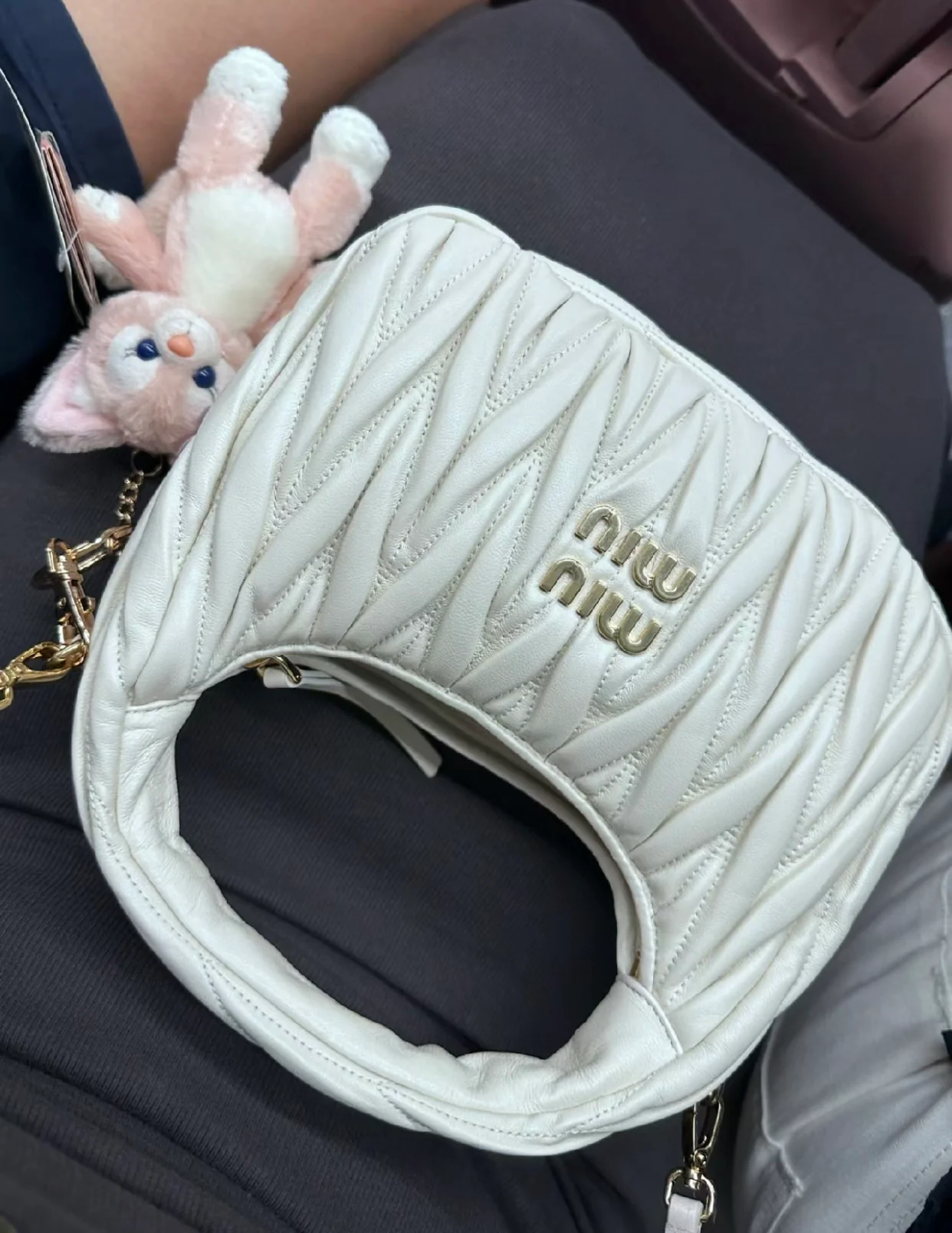 Сумка Miu Miu Wander — маленькая, из овечьей кожи — носите и делитесь с другими.