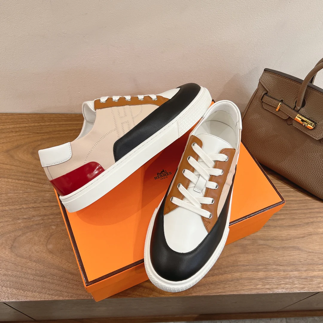 Повседневные туфли Hermes 2024 - Коричневые - 2