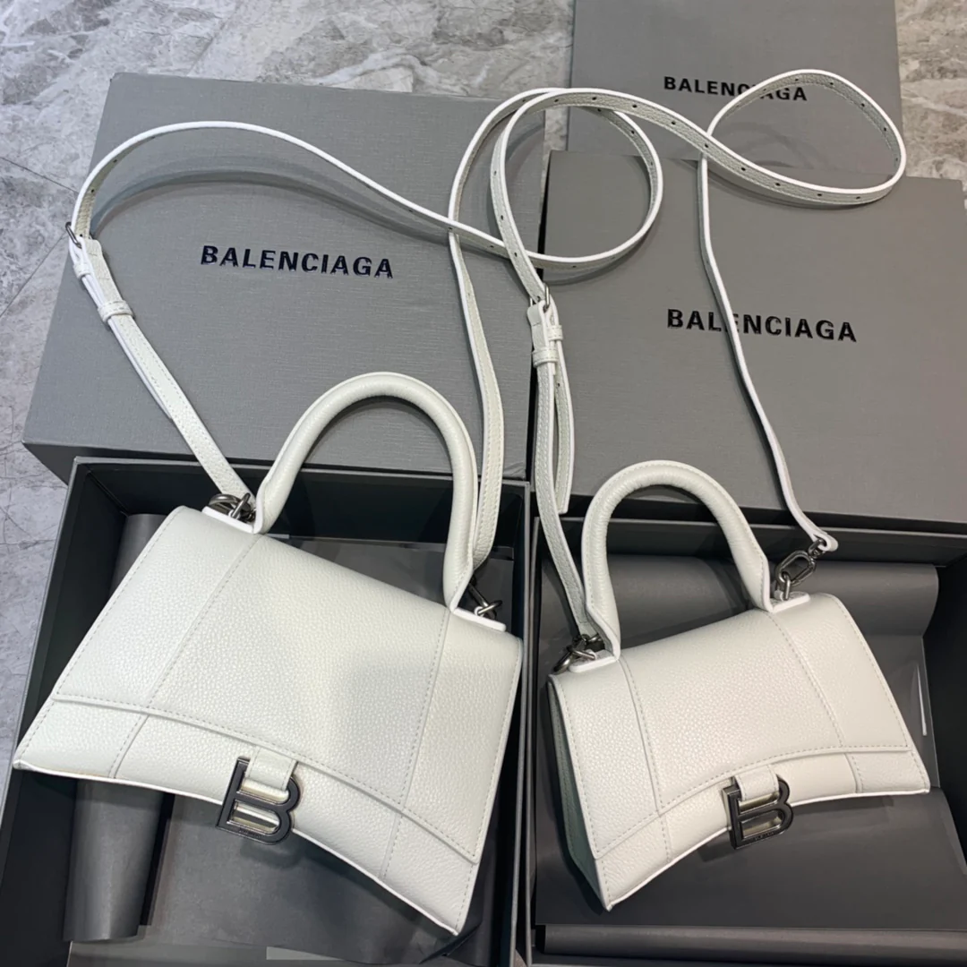 Сумка Balenciaga Hourglass - белый с узором 