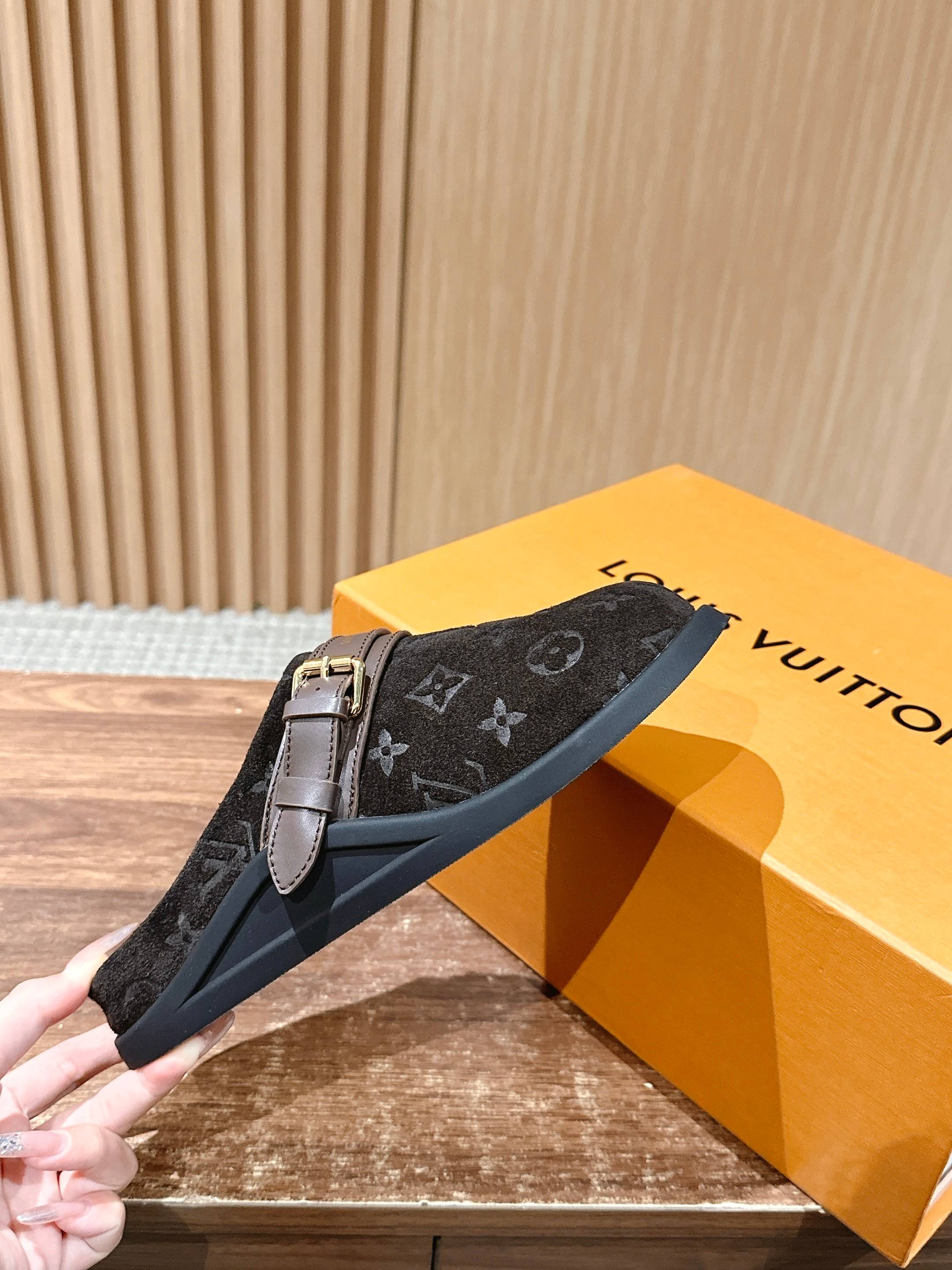 Сандалии LV Birkenstocks - Замшевые - Кофейно-коричневые