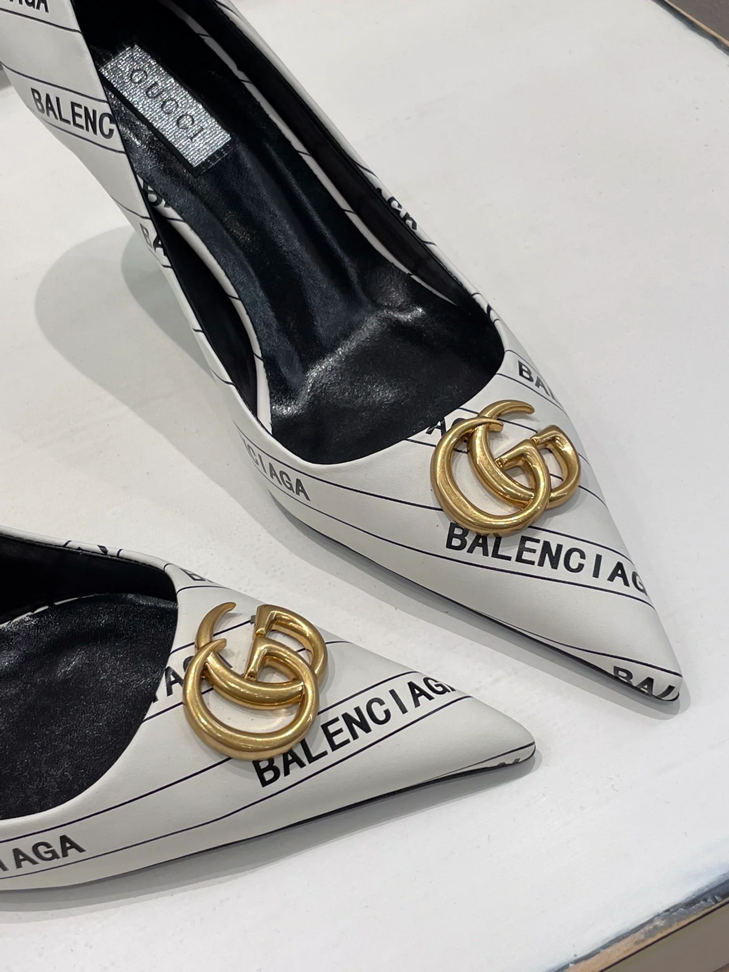 Gucci - Balenciaga - Сотрудничество - Туфли на высоком каблуке с острым носком