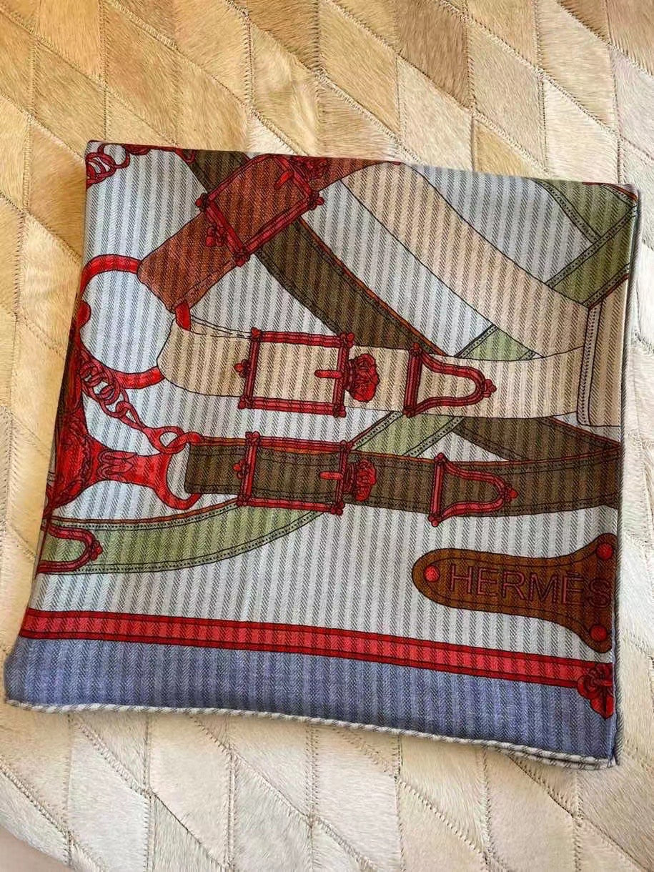 Hermes - Двусторонний шарф с принтом