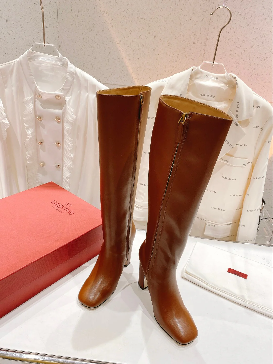 Valentino - Сапоги на шпильке - Верблюжий цвет