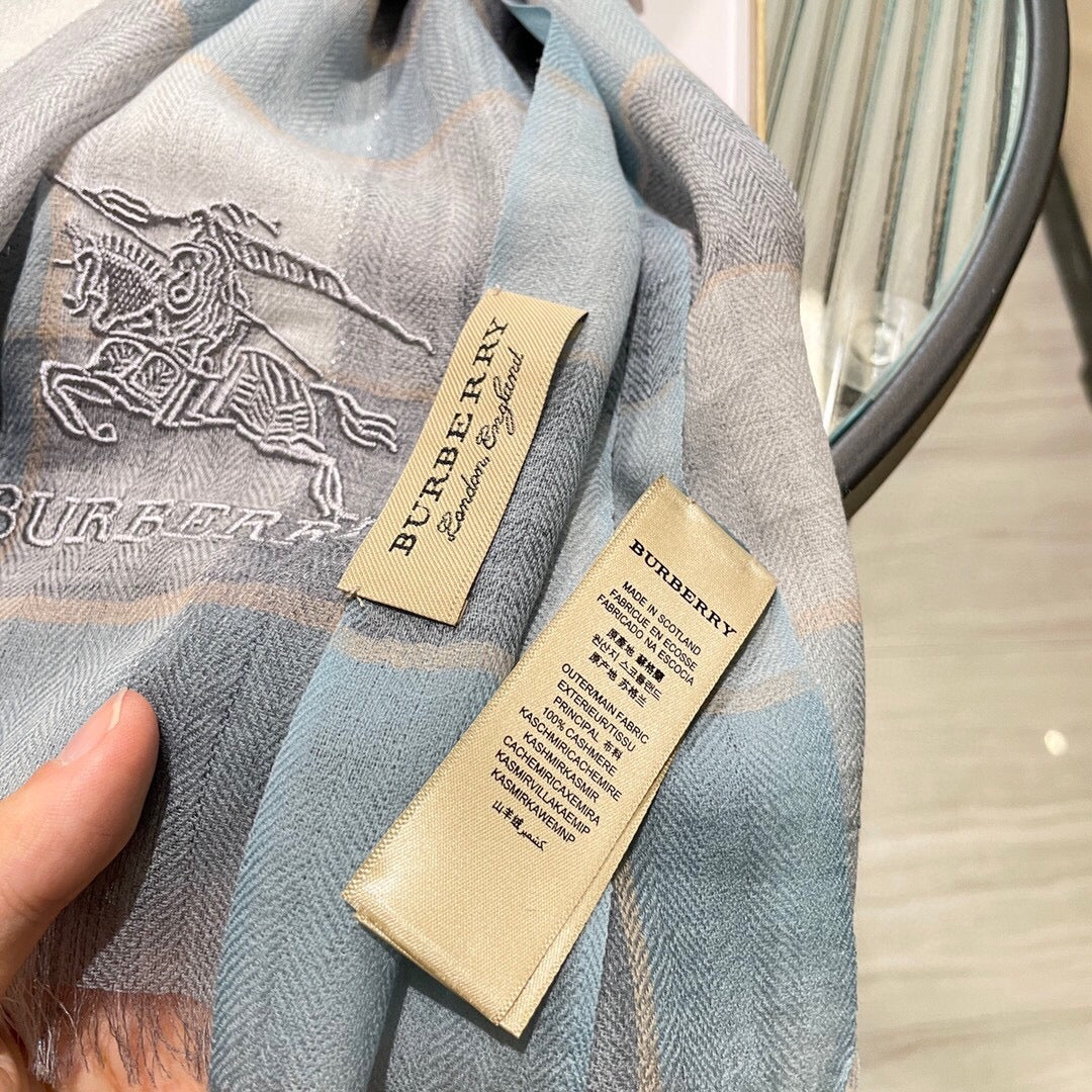 Шарф Burberry Knight Light Check - 90 см - 200 см - 100 см - Чистый кашемир