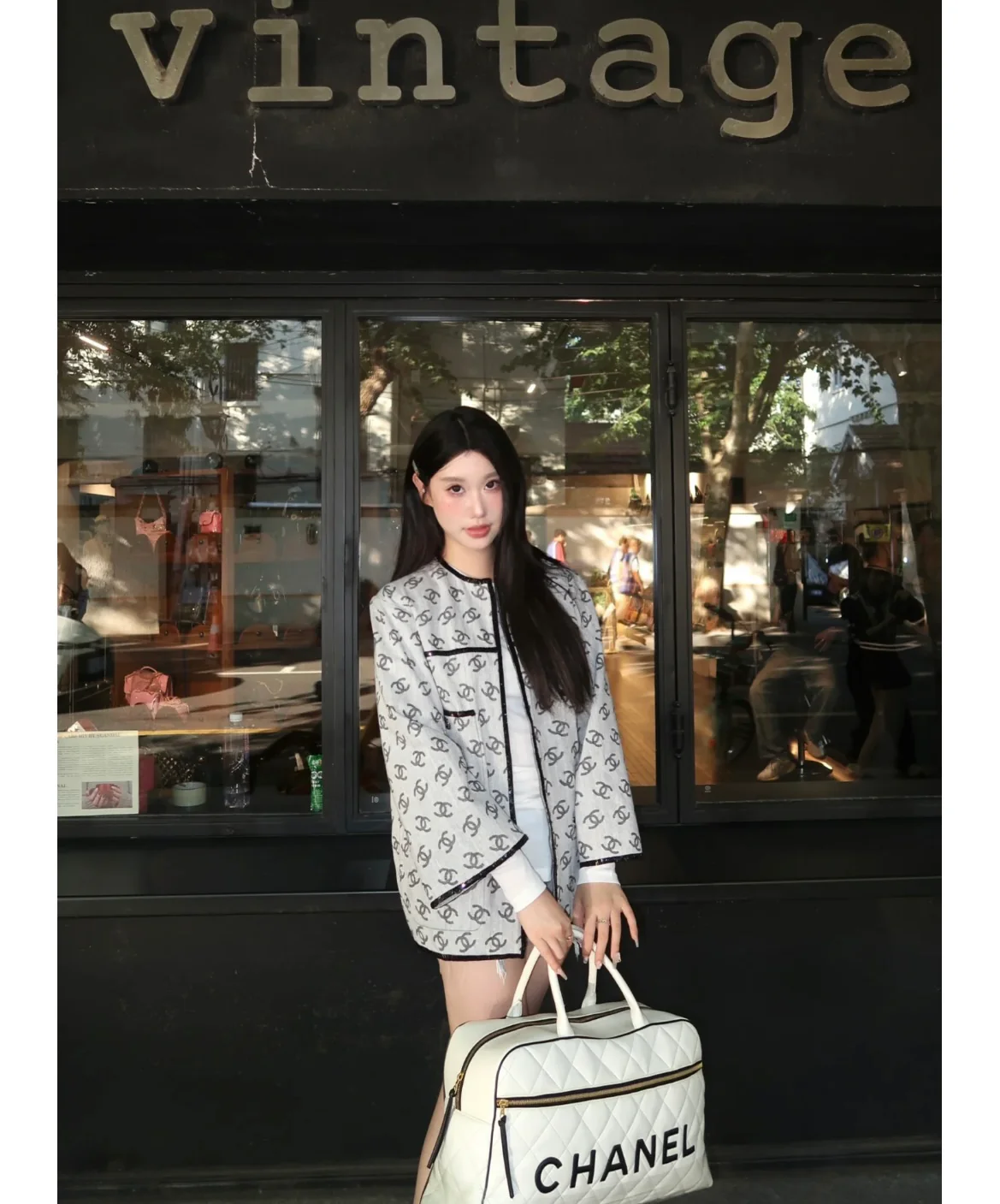 Сумка для переноски шаров для боулинга 25 пенсов - белая.