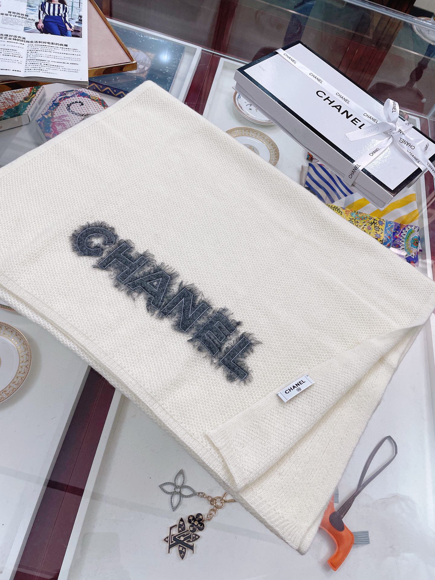 Кашемировый шарф Chanel - 1