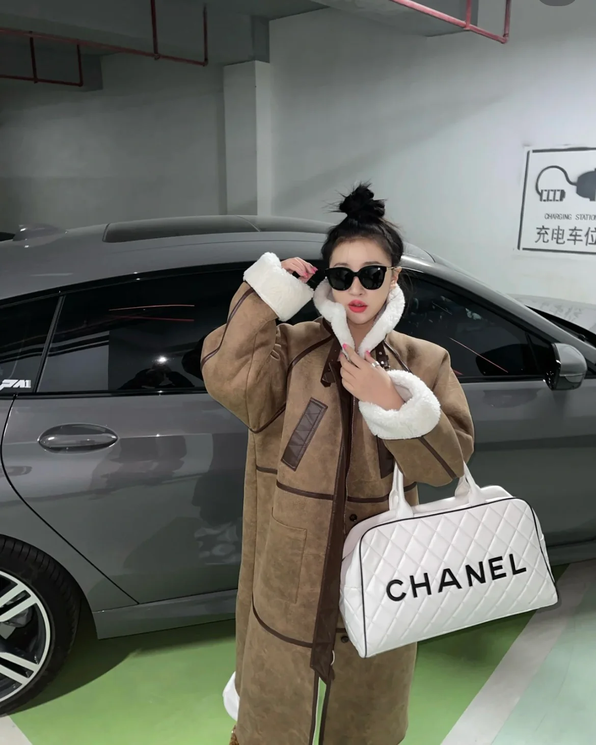 Сумка для переноски шаров для боулинга 25 пенсов - белая.