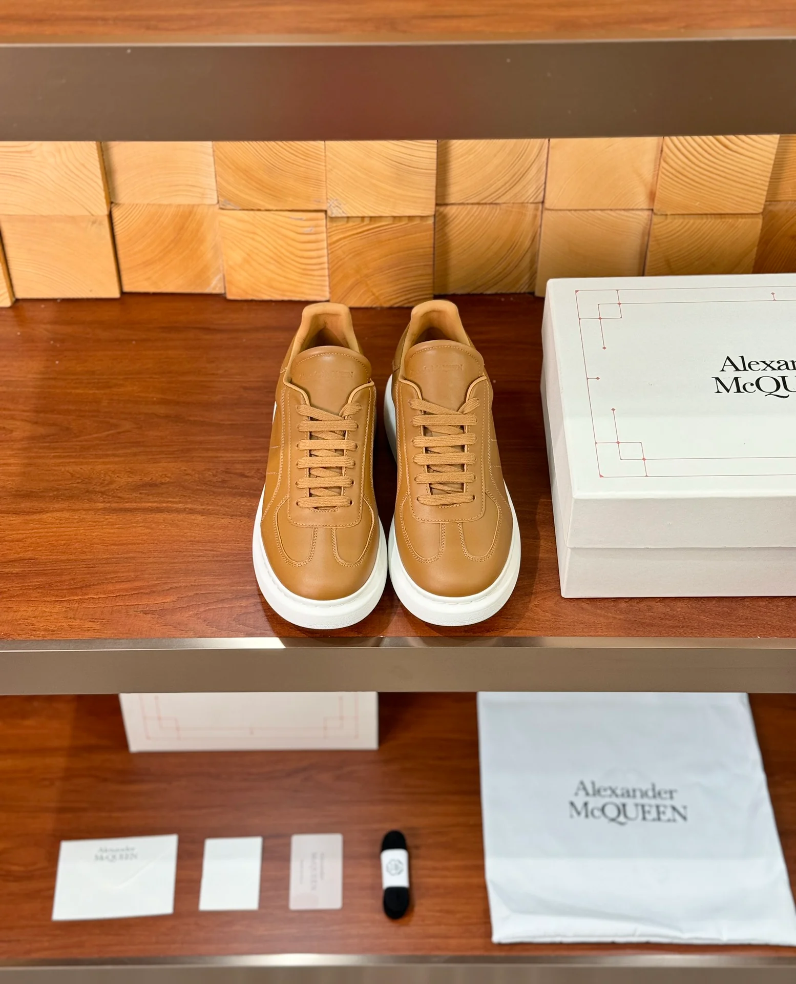 Повседневные туфли McQueen 2024 - Кофейно-коричневый