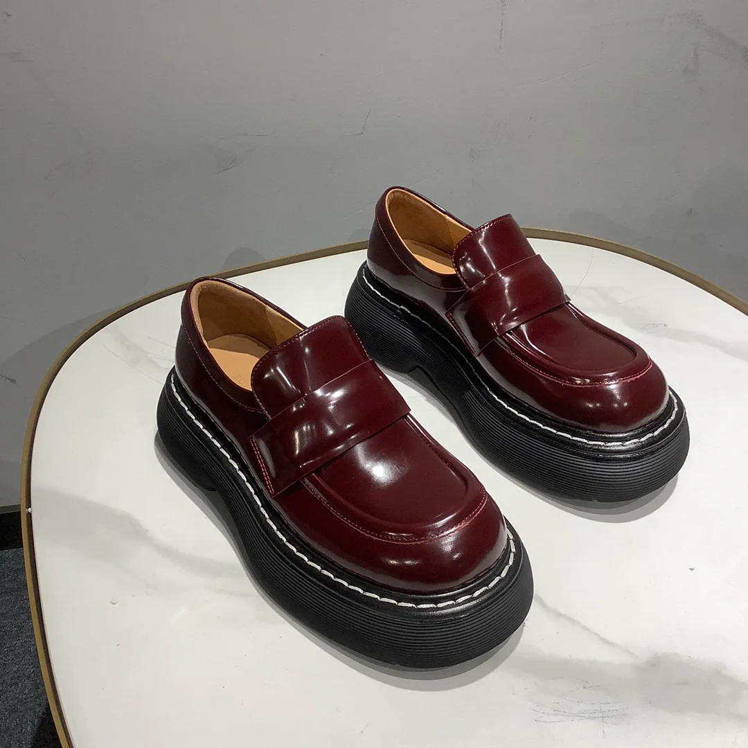 BV - Ботинки Dr. Martens на платформе - Бордовые