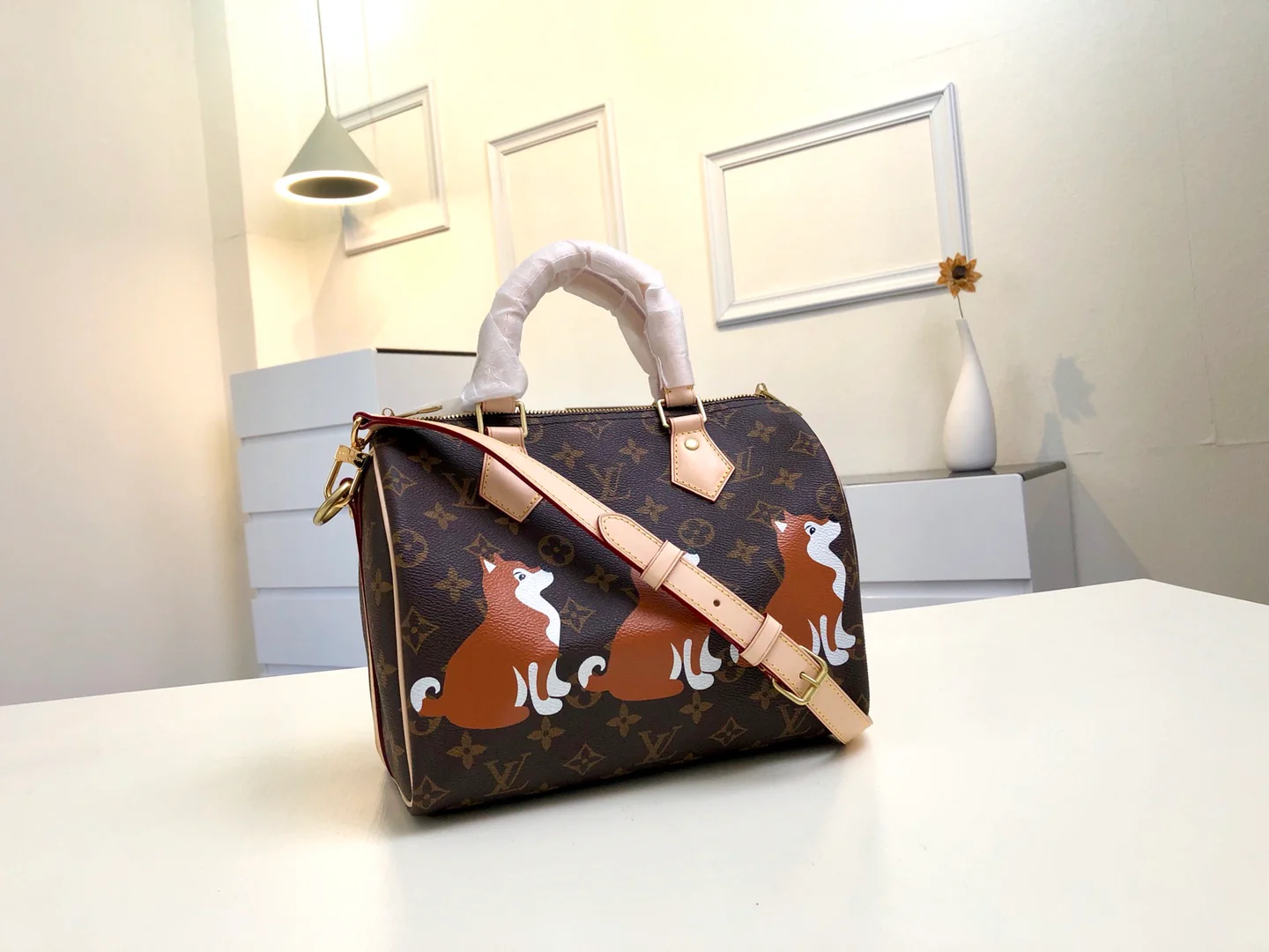 m41113-LV-speedy25-Boston Bag-Shiba Inu Limited Edition