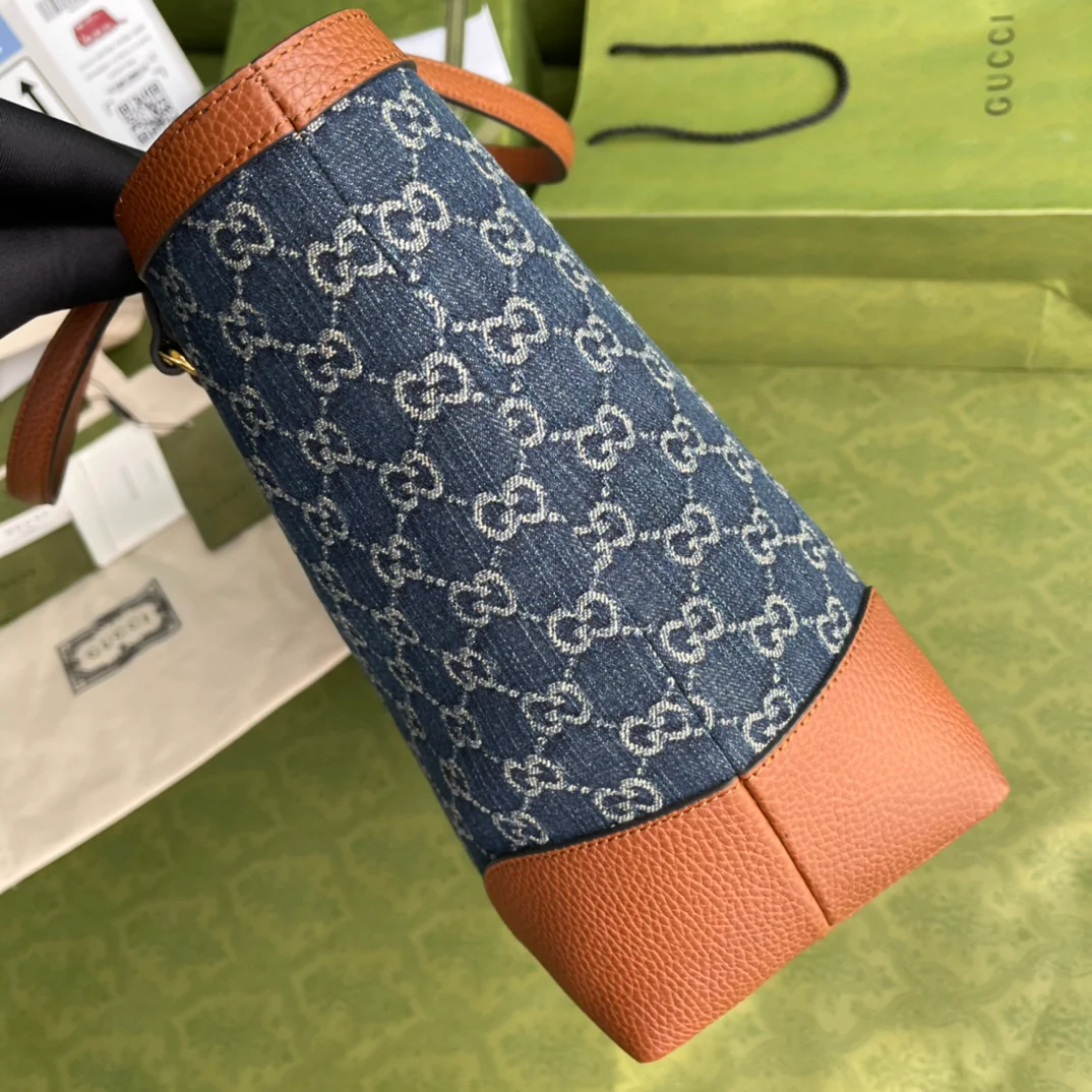 Gucci-丹宁系列托特包-牛仔帆布