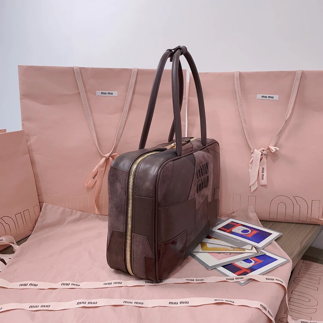 Портфель Miu Miu-5bb117 из кожи с лоскутным дизайном