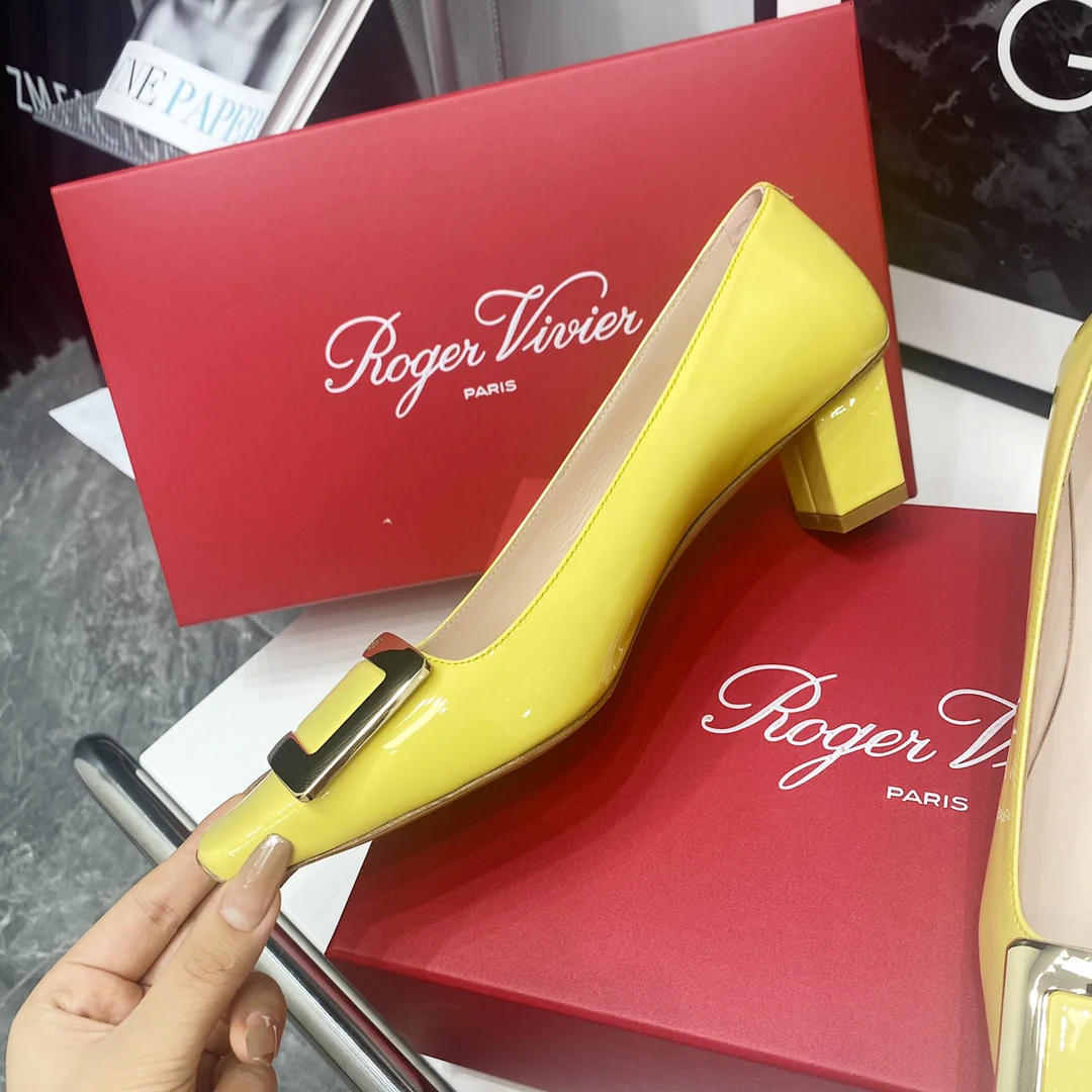 Каблук квадратный RV-4-5 см - желтый