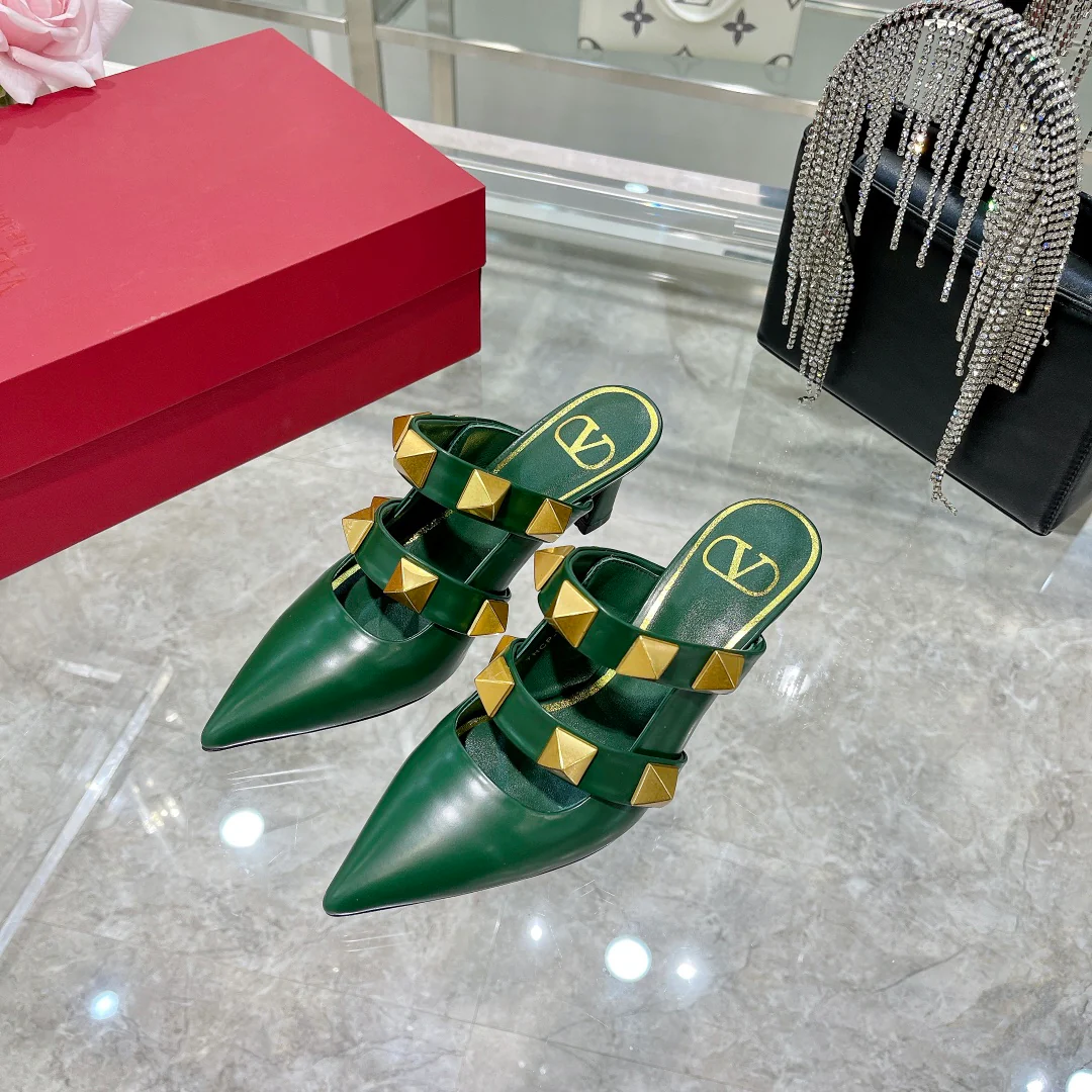 Мюли Valentino на высоком каблуке с острым носком