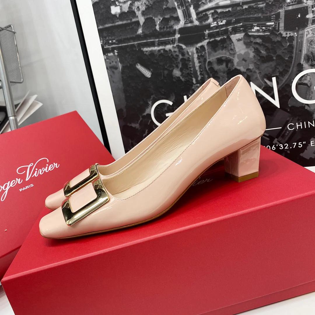 Каблук RV-4-5 см, квадратный, розовый (цвет вишни).