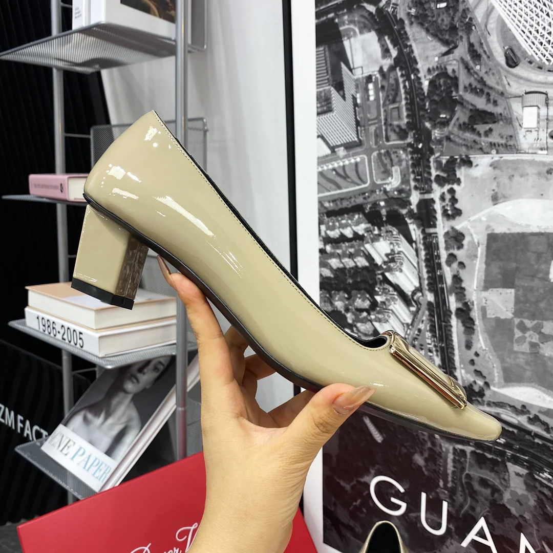 Каблук-блок RV-4-5 см - слоново-серый