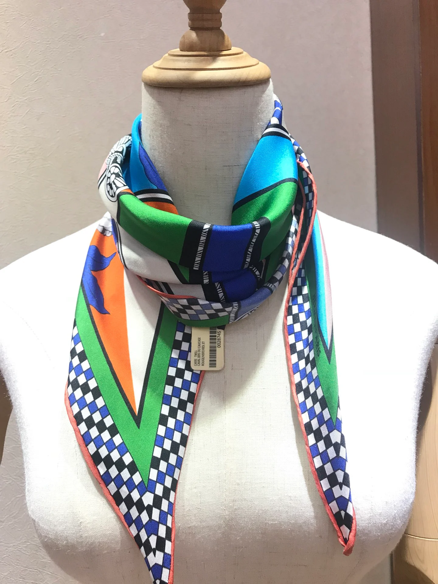 Hermes - Новейший шарф Garden Diamond - 100% - Твиловый шелк - 43 - 115 см - 4