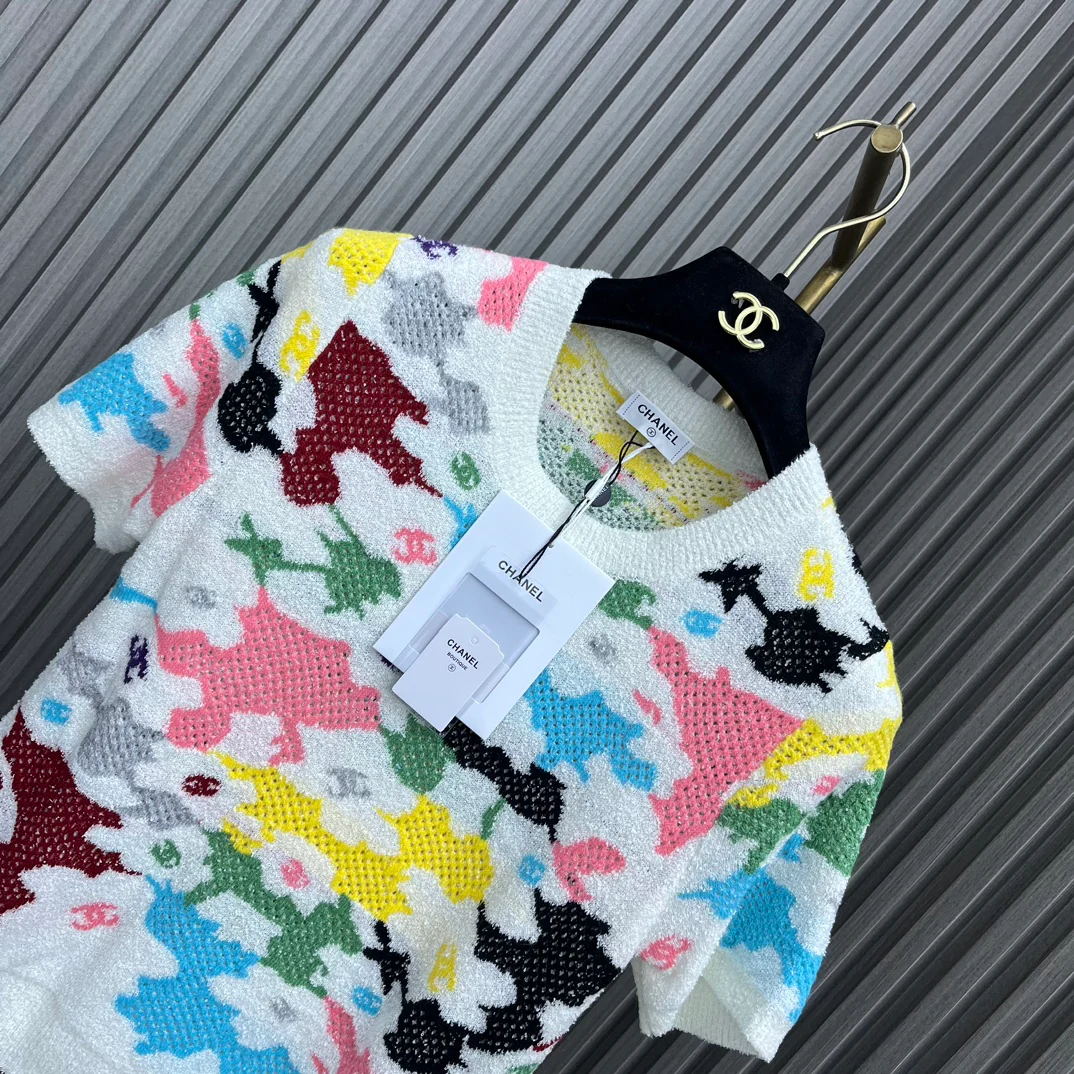 Chanel - Новинка 2404-24 - Ажурный вязаный топ