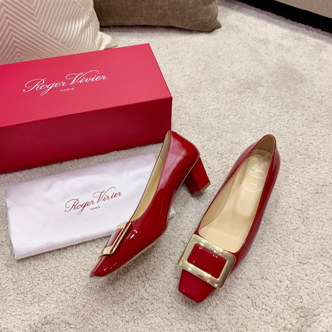 Каблук-блок RV-4-5 см, бордовый-1