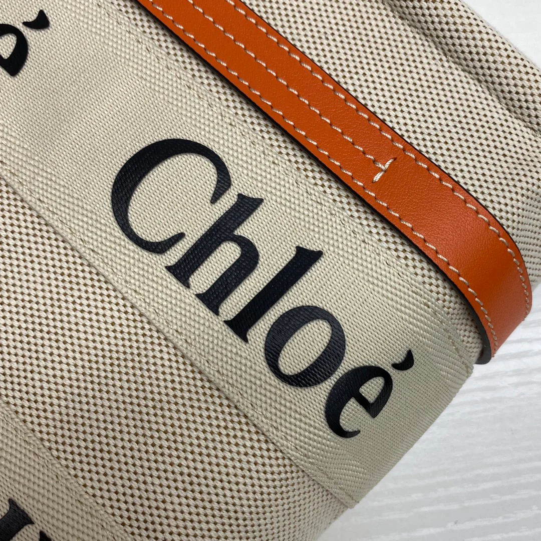 Сумка-тоут Chloe Woody - Маленькая - Оранжевая